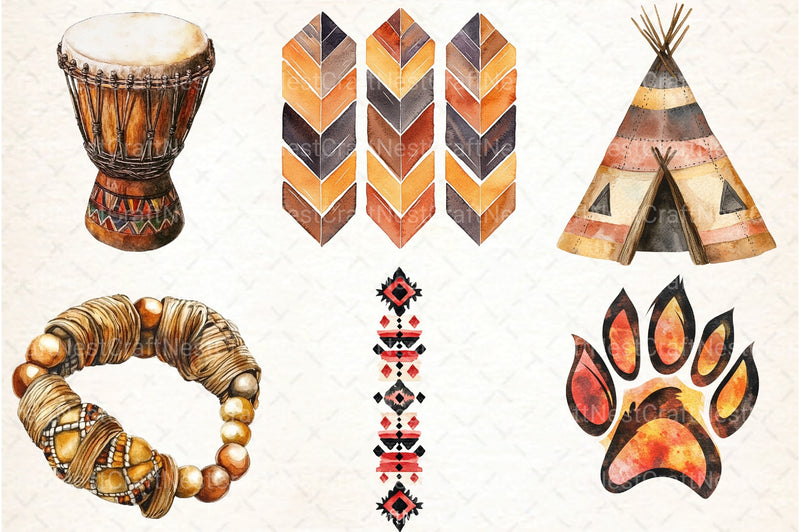Indigenous Tribal Motifs Clipart Bundle - CraftNest - Digital Crafting and Art