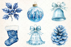 Christmas Blue Clipart Bundle - CraftNest - Digital Crafting and Art