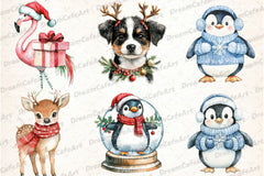 Christmas Animals Clipart Bundle 99 - CraftNest - Digital Crafting and Art