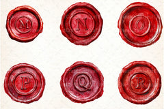 Seal Wax Letter Red Stamp Clipart Bundle - CraftNest - Digital Crafting and Art