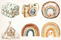 Boho Nursery Clipart Bundle for Baby Shower - CraftNest - Digital Crafting and Art