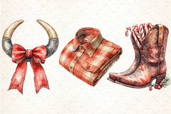 Western Cowboy Christmas Clipart Bundle 8 - CraftNest - Digital Crafting and Art