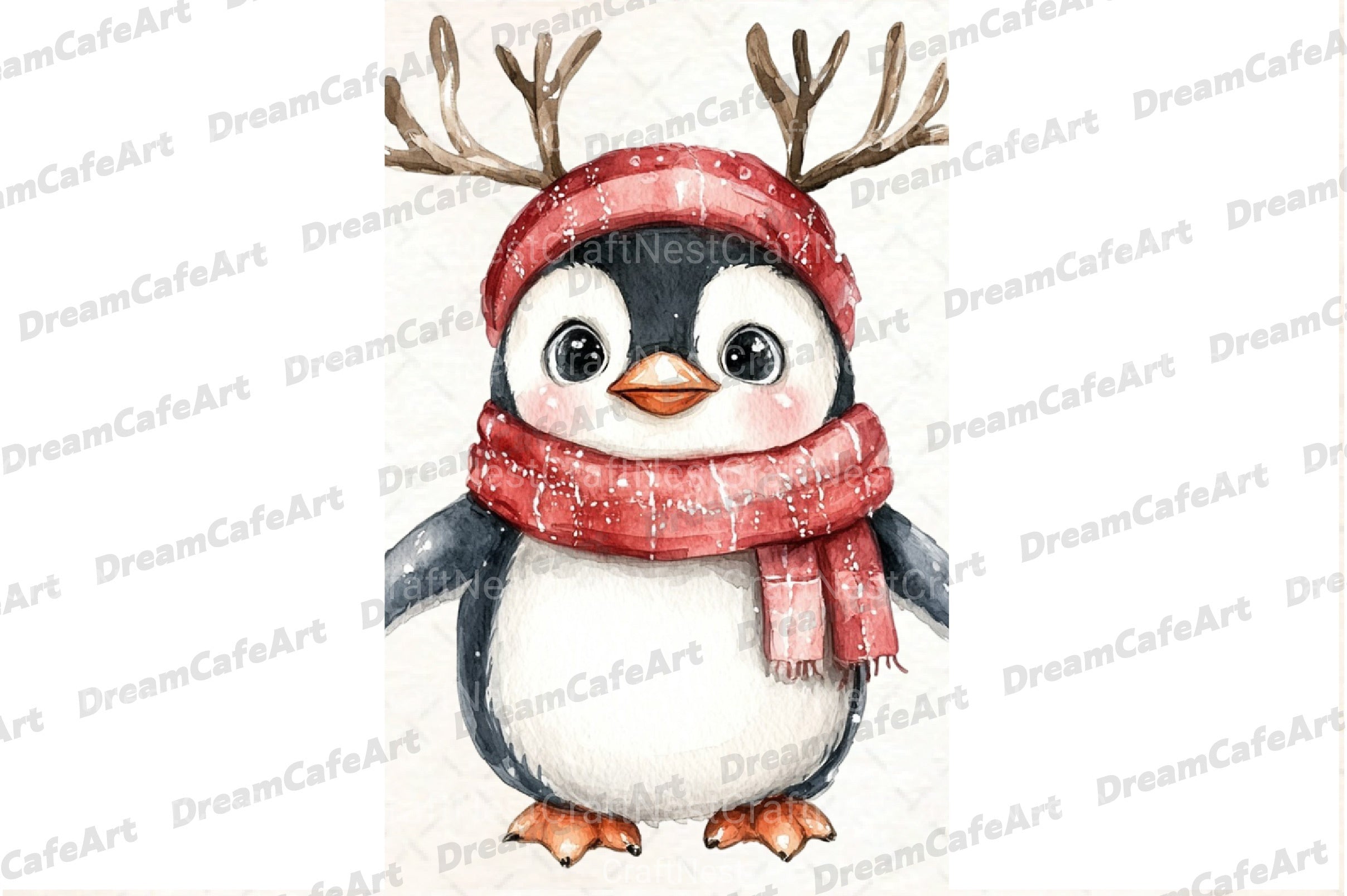 Winter Penguin Christmas Clipart Bundle 4 - CraftNest - Digital Crafting and Art