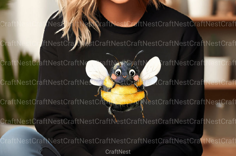 Cute Bees Clipart Bundle 16 - CraftNest - Digital Crafting and Art