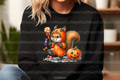 Funny Halloween Squirrel Clipart Bundle - CraftNest - Digital Crafting and Art