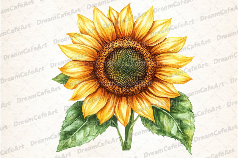 Yellow Sunflower Flowers Clipart Bundle - CraftNest - Digital Crafting and Art