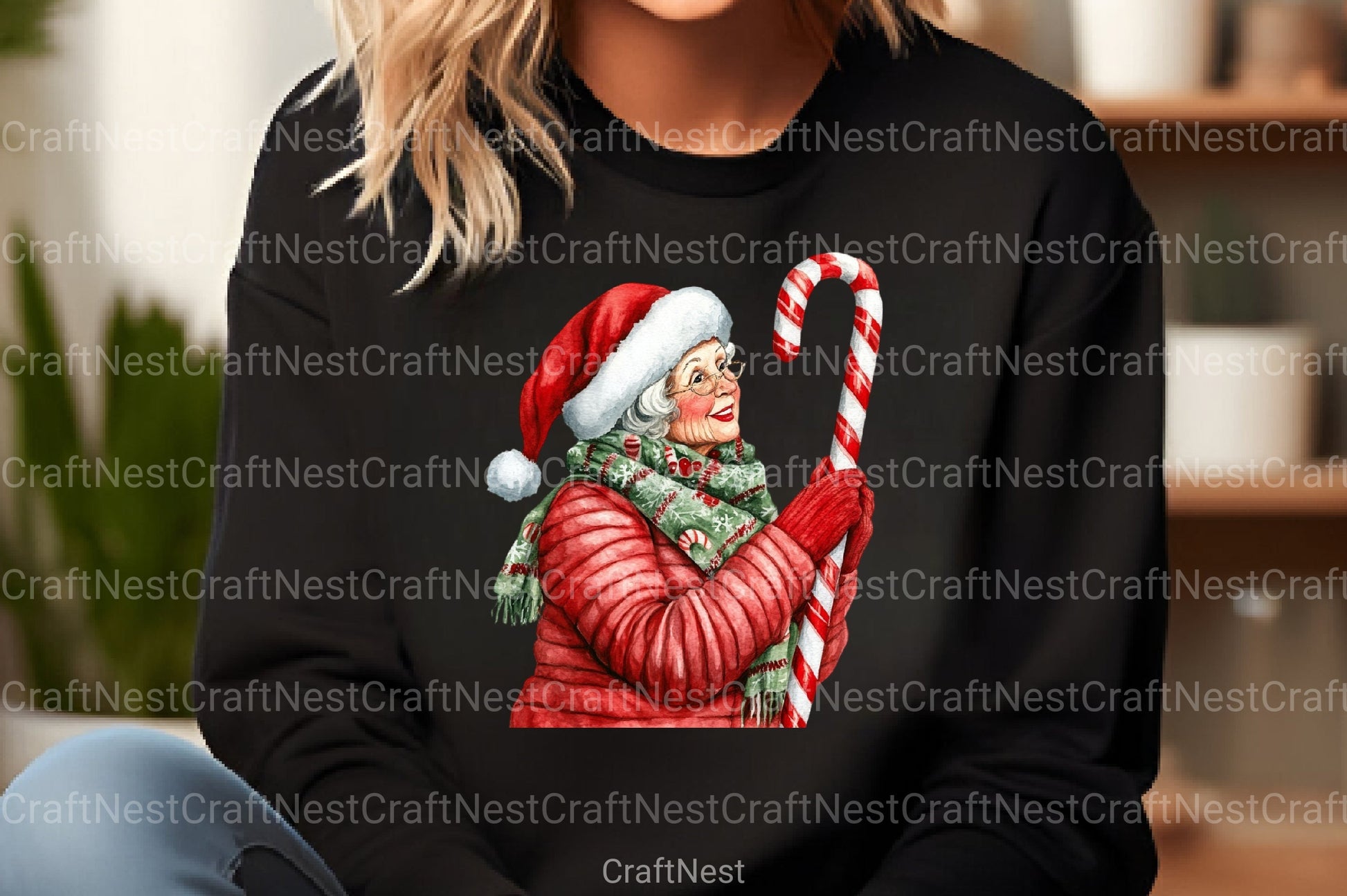 Sweet Cute Christmas Mrs. Santa Claus Clipart Bundle - CraftNest - Digital Crafting and Art