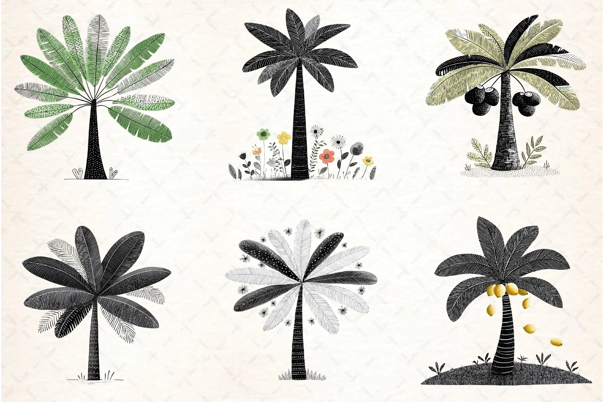 Tropical Palm Trees Clipart Bundle - CraftNest - Digital Crafting and Art