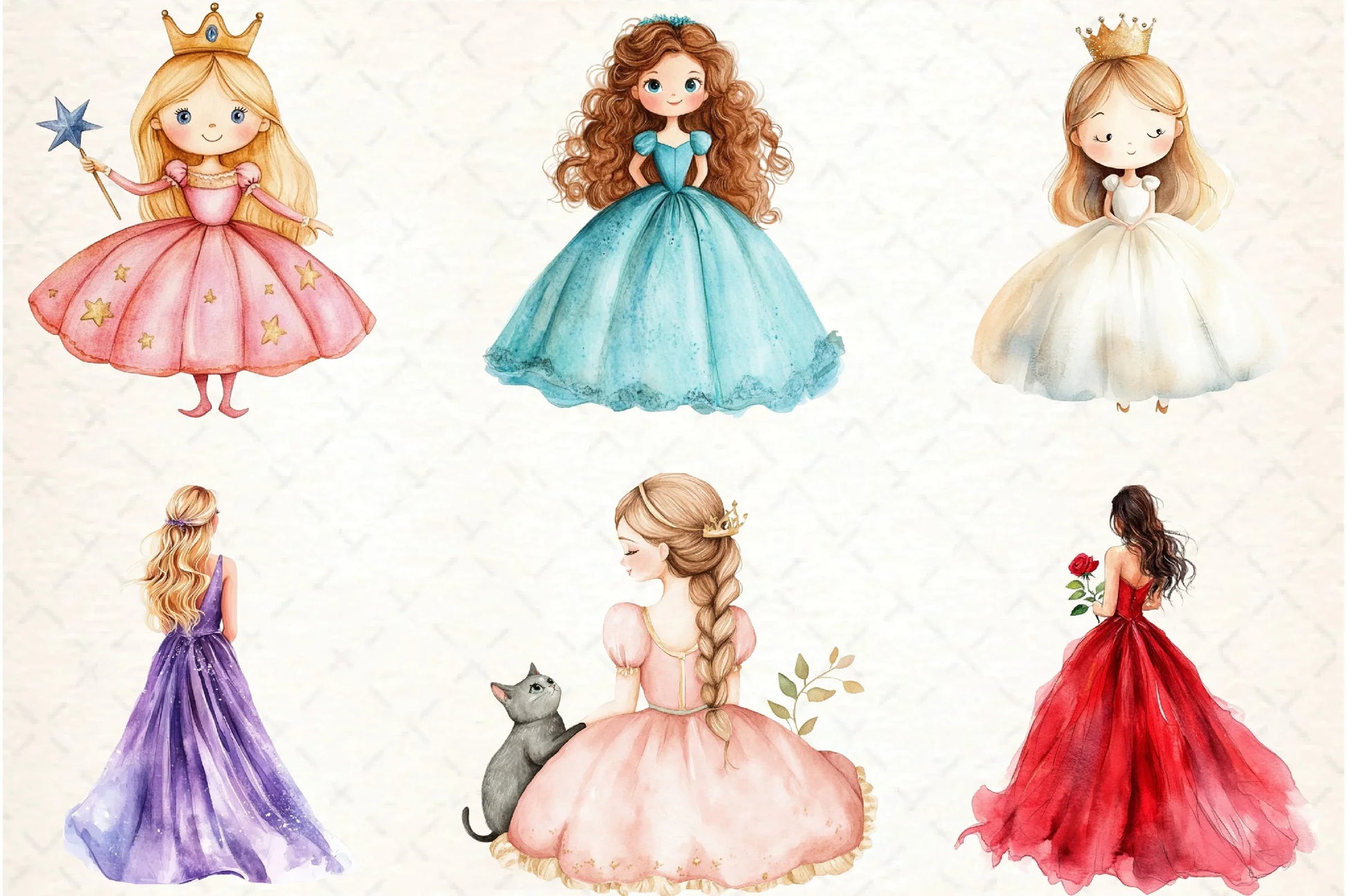 Princess Clipart Bundle - CraftNest - Digital Crafting and Art