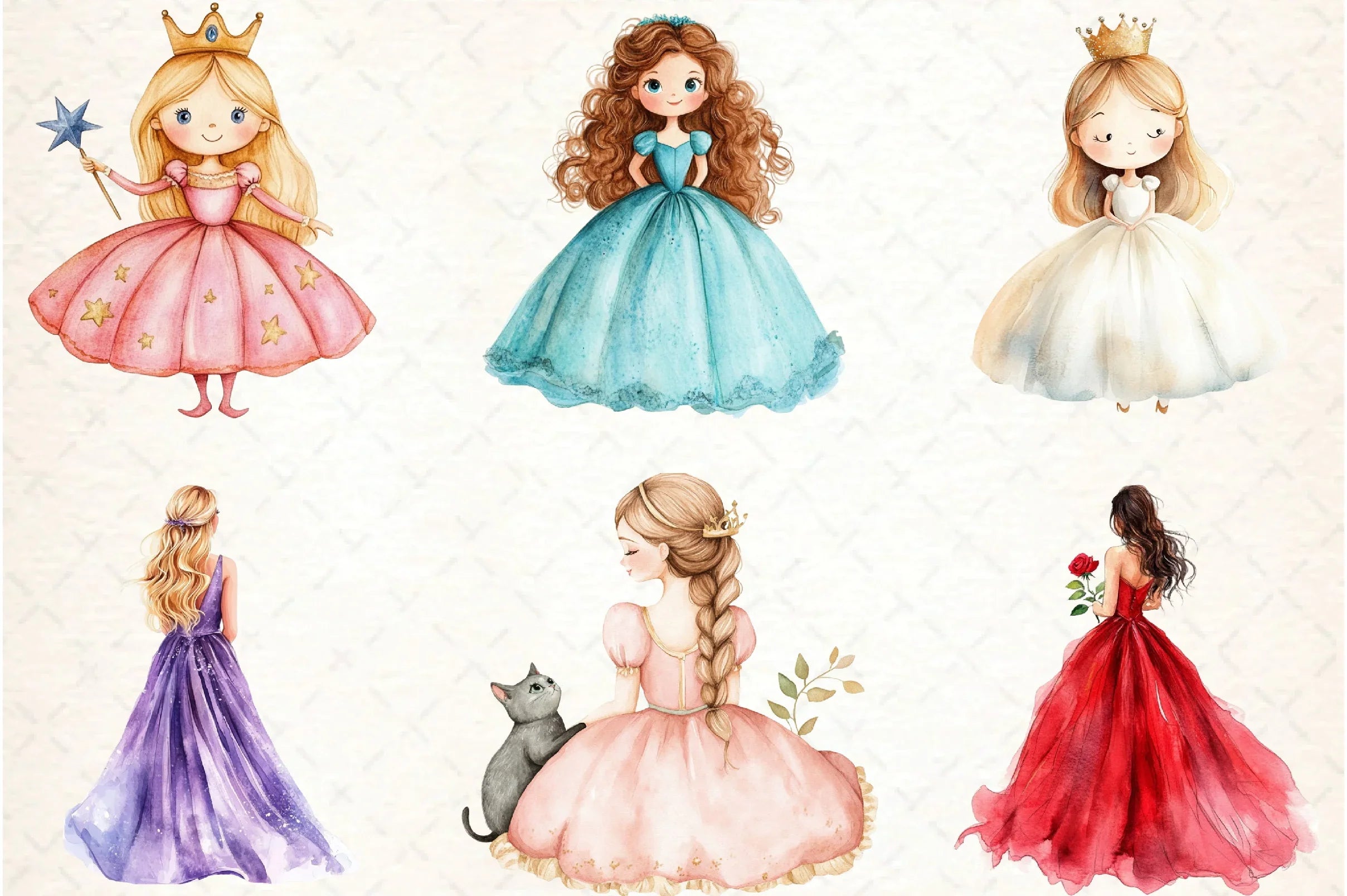 Princess Clipart Bundle - CraftNest - Digital Crafting and Art
