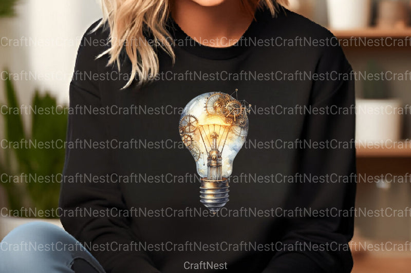 Steampunk Lightbulb Clipart Bundle - CraftNest - Digital Crafting and Art