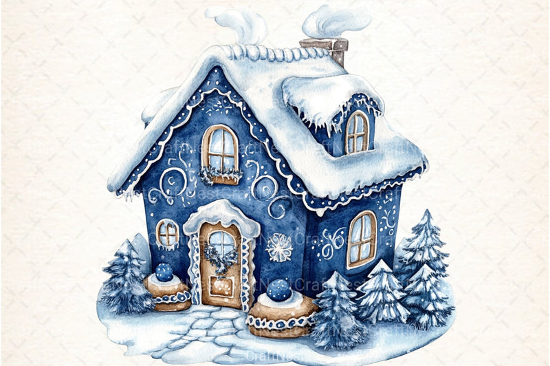 Navy Blue Christmas Clipart Bundle - CraftNest - Digital Crafting and Art