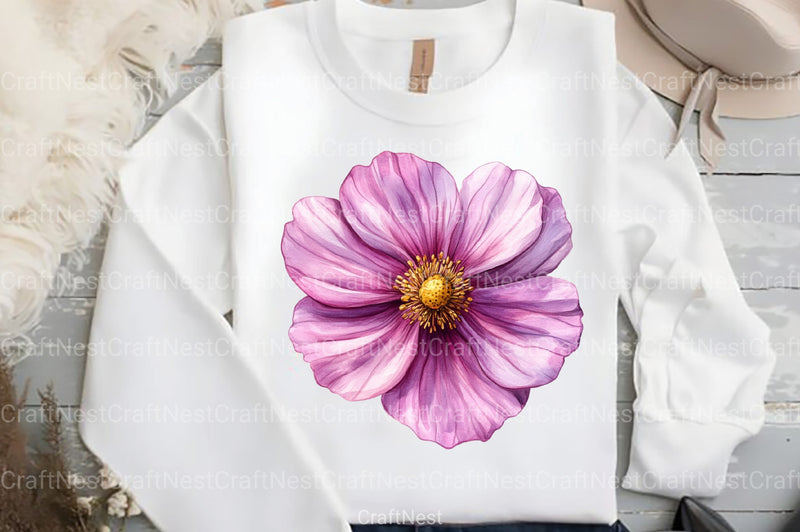 Dusty Pink Flowers Clipart Bundle 1 - CraftNest - Digital Crafting and Art