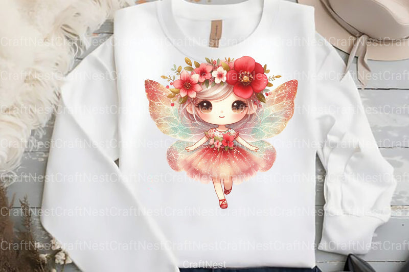 Flower Glitter Fairy Clipart Bundle - CraftNest - Digital Crafting and Art