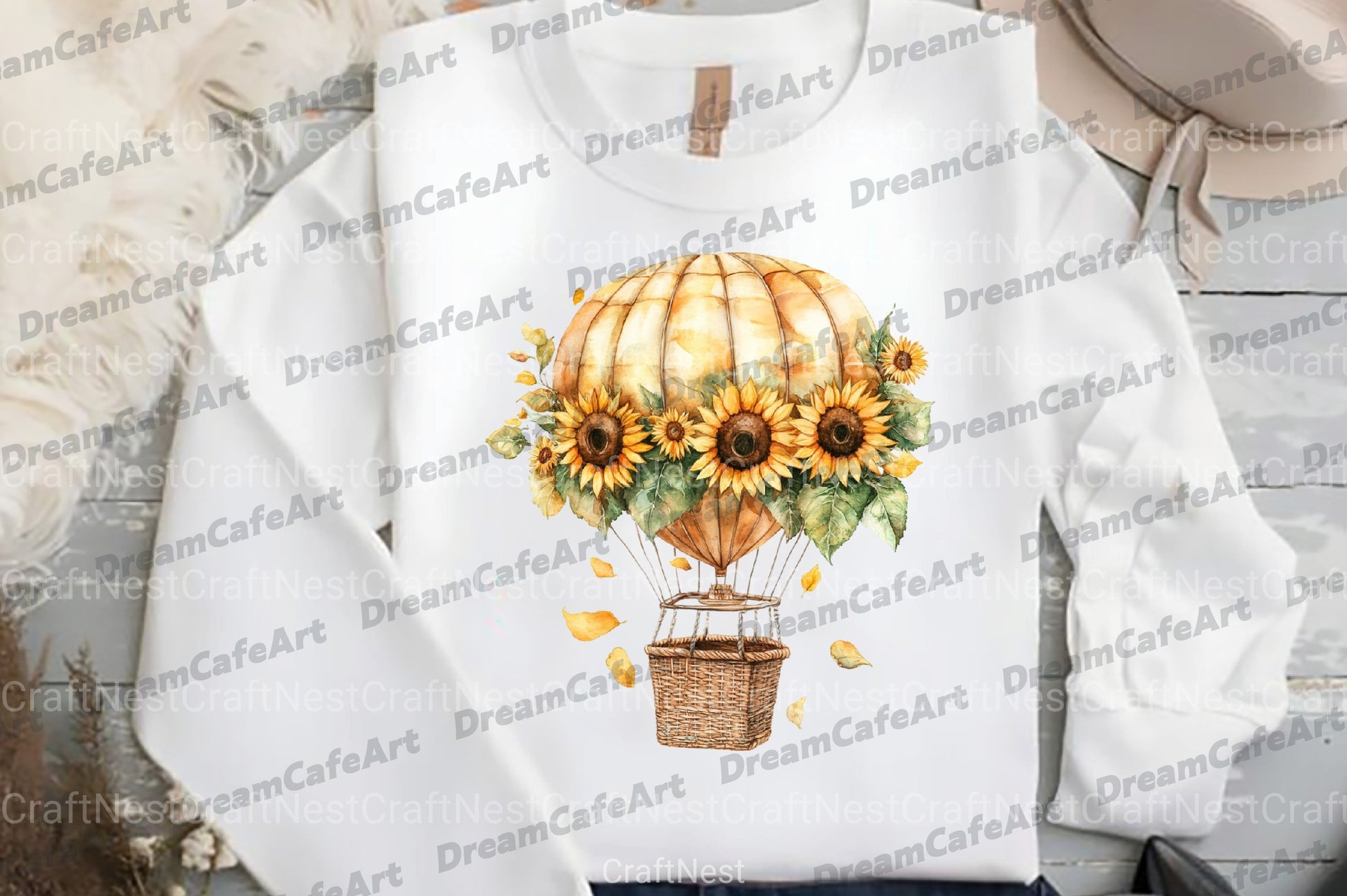 Floral Hot Air Balloons Clipart Bundle - CraftNest - Digital Crafting and Art