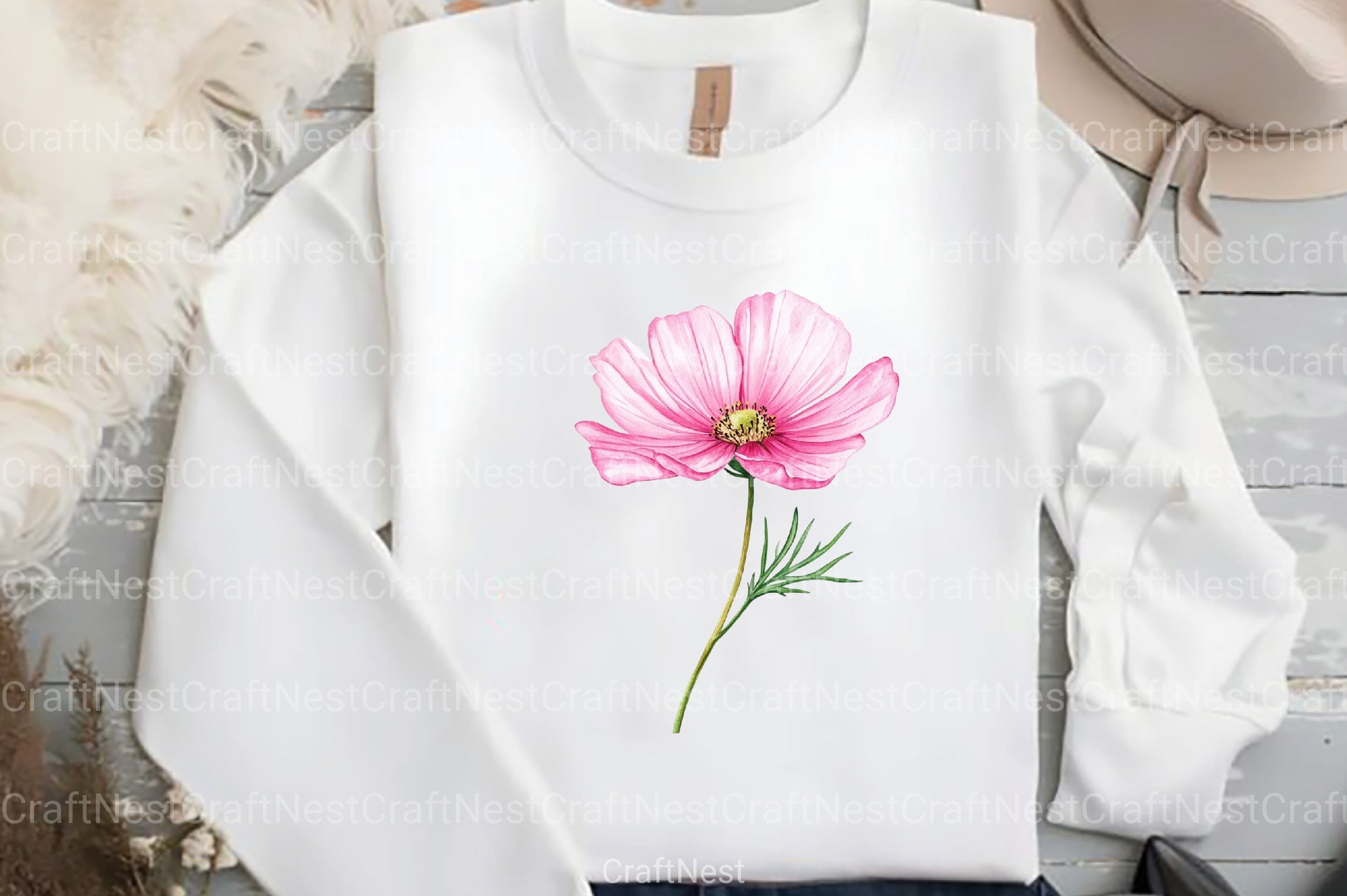 Pink Flowers Gardens Clipart Bundle - CraftNest - Digital Crafting and Art