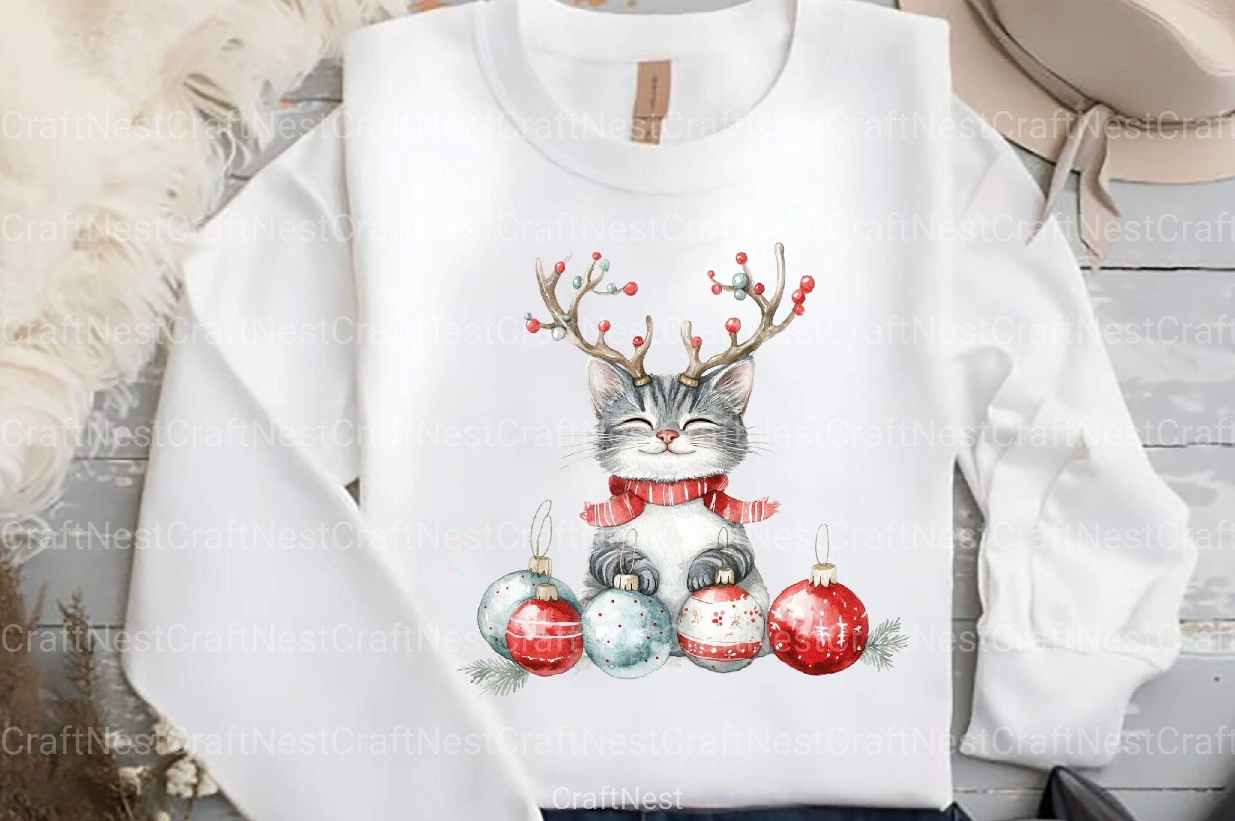 Funny Christmas Animals Clipart Bundle 99 - CraftNest - Digital Crafting and Art