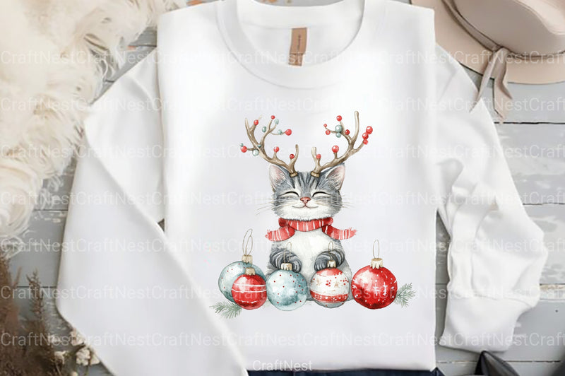 Funny Christmas Animals Clipart Bundle 99 - CraftNest - Digital Crafting and Art