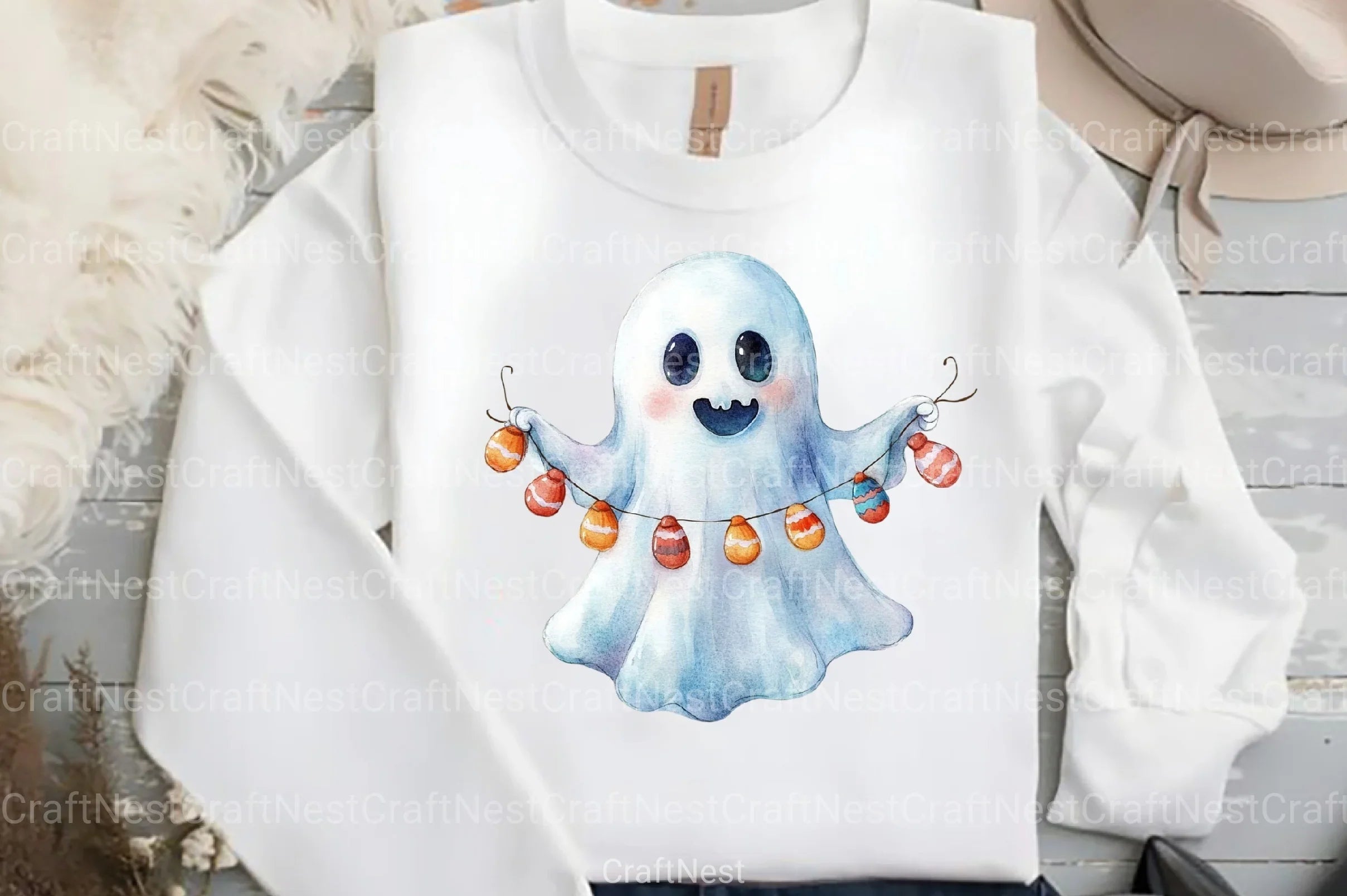 Cute Halloween Ghost Clipart Bundle 37 - CraftNest - Digital Crafting and Art