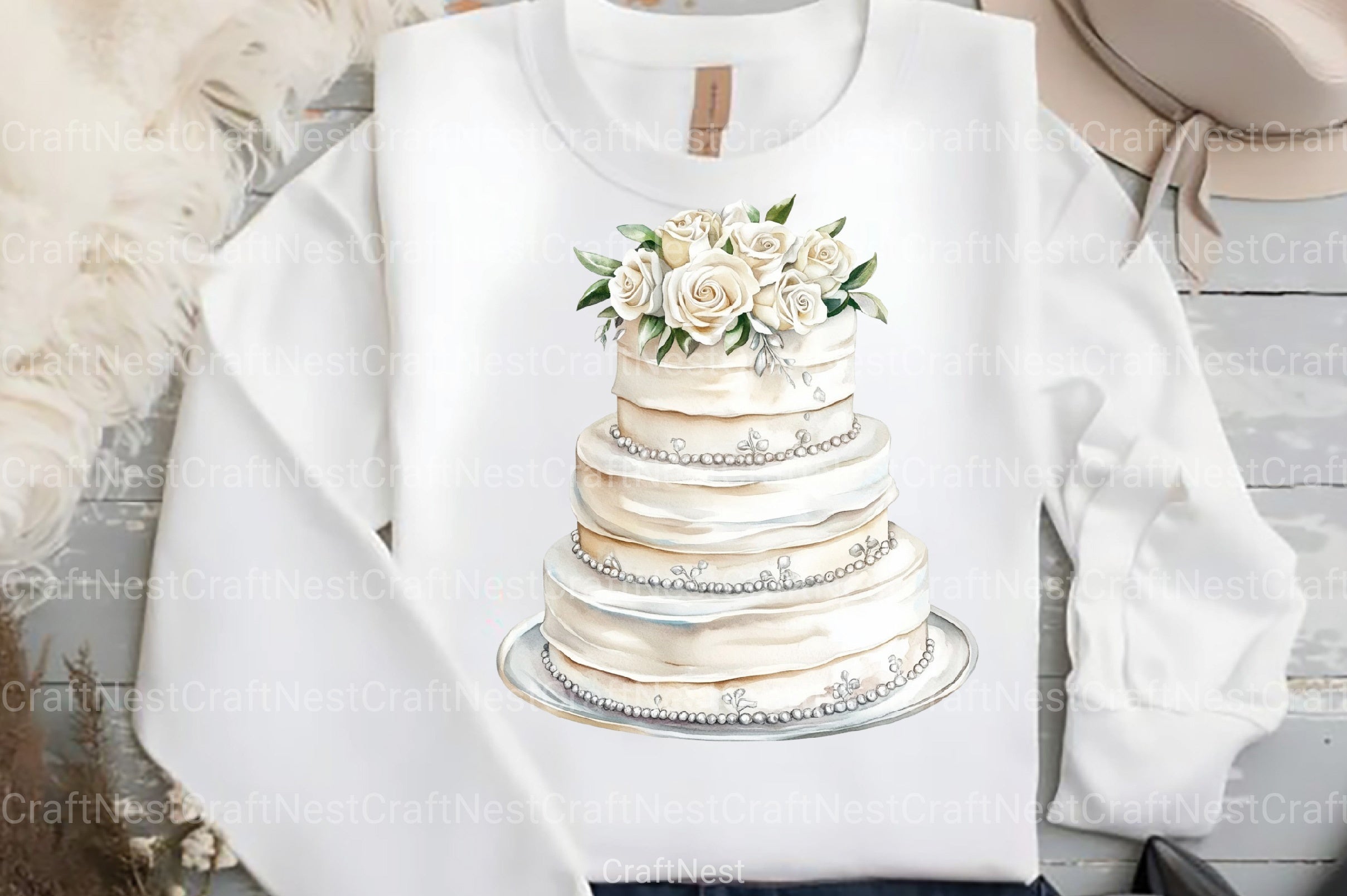 White Wedding Day Clipart Bundle - CraftNest - Digital Crafting and Art