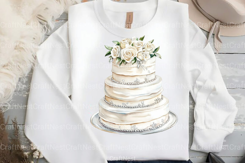 White Wedding Day Clipart Bundle - CraftNest - Digital Crafting and Art