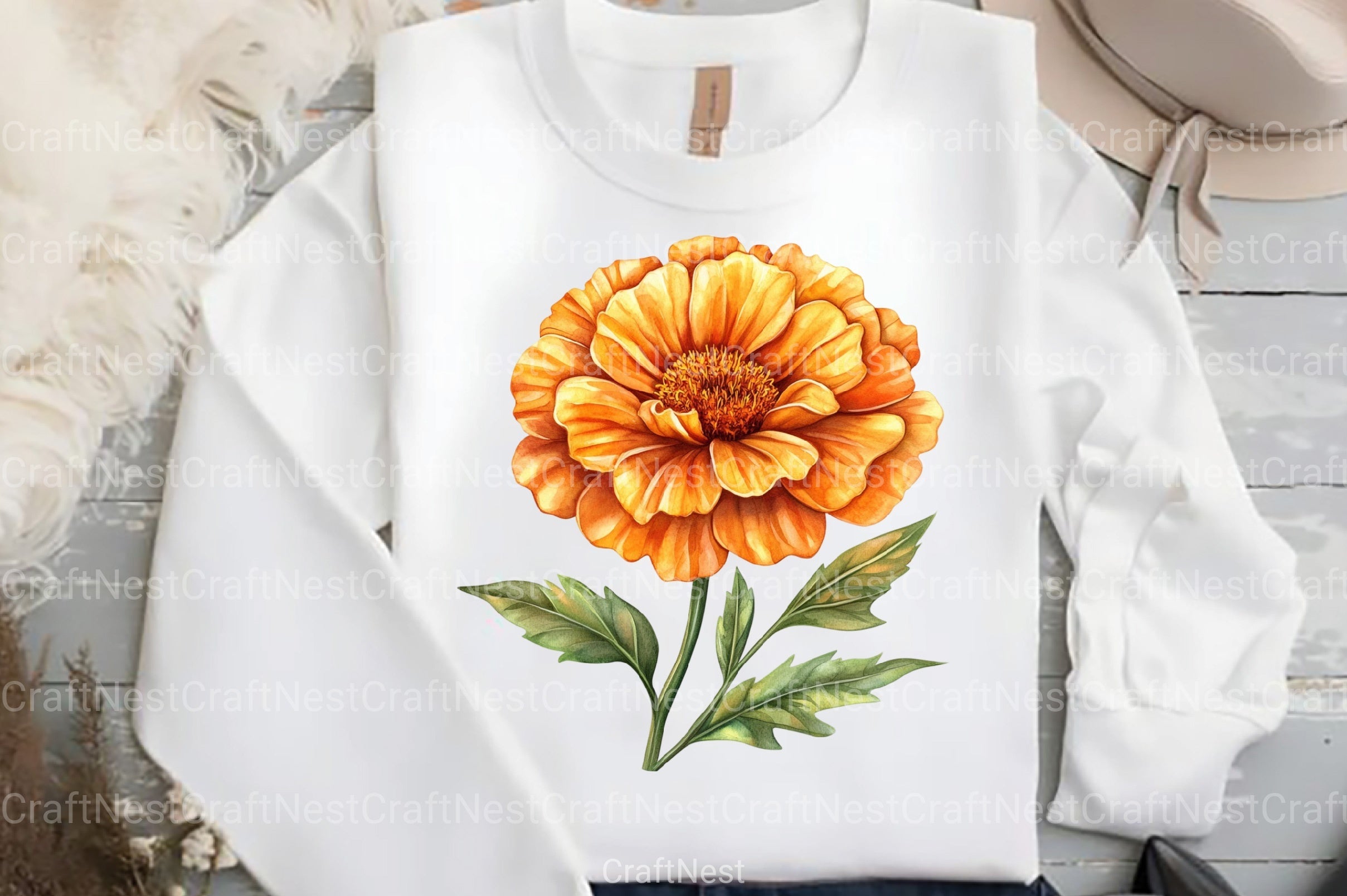 Sunset Fall Flowers Clipart Bundle - CraftNest - Digital Crafting and Art