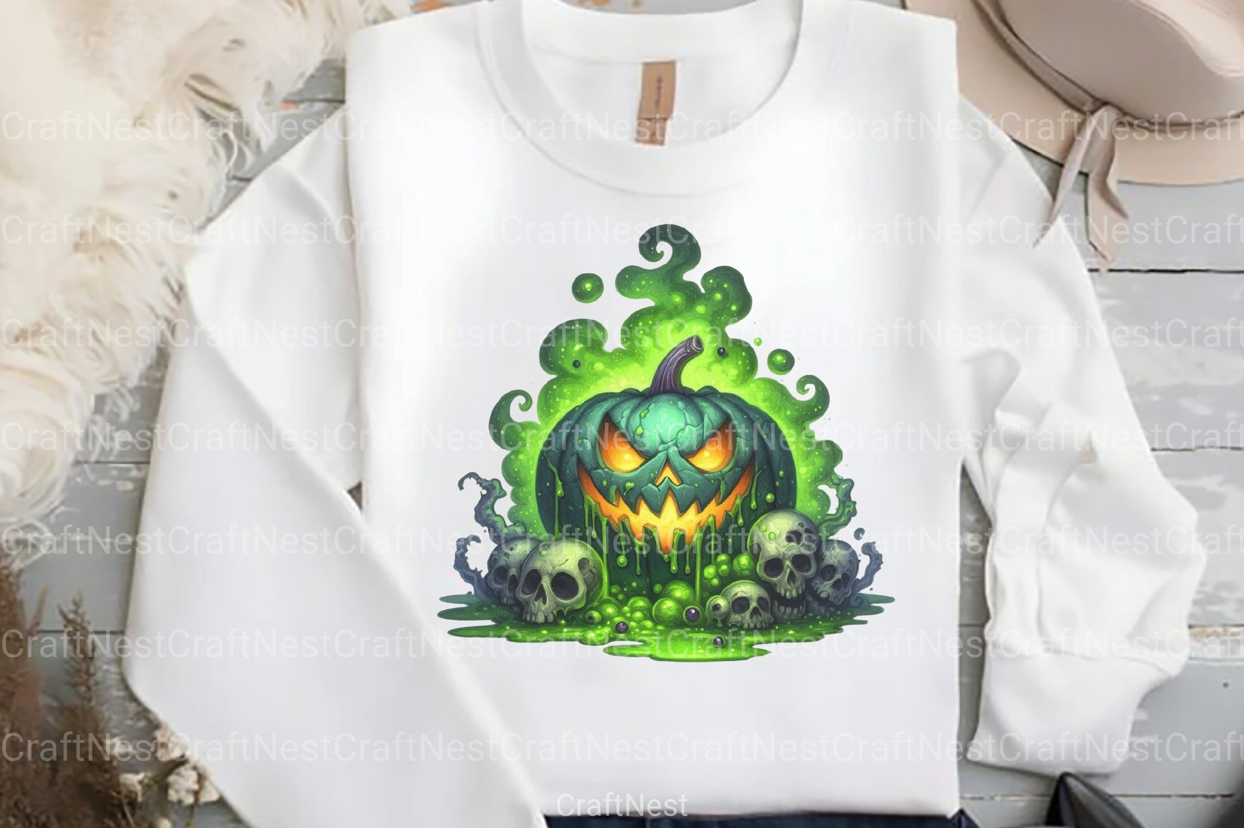 Green Halloween Clipart Bundle 5 - CraftNest - Digital Crafting and Art