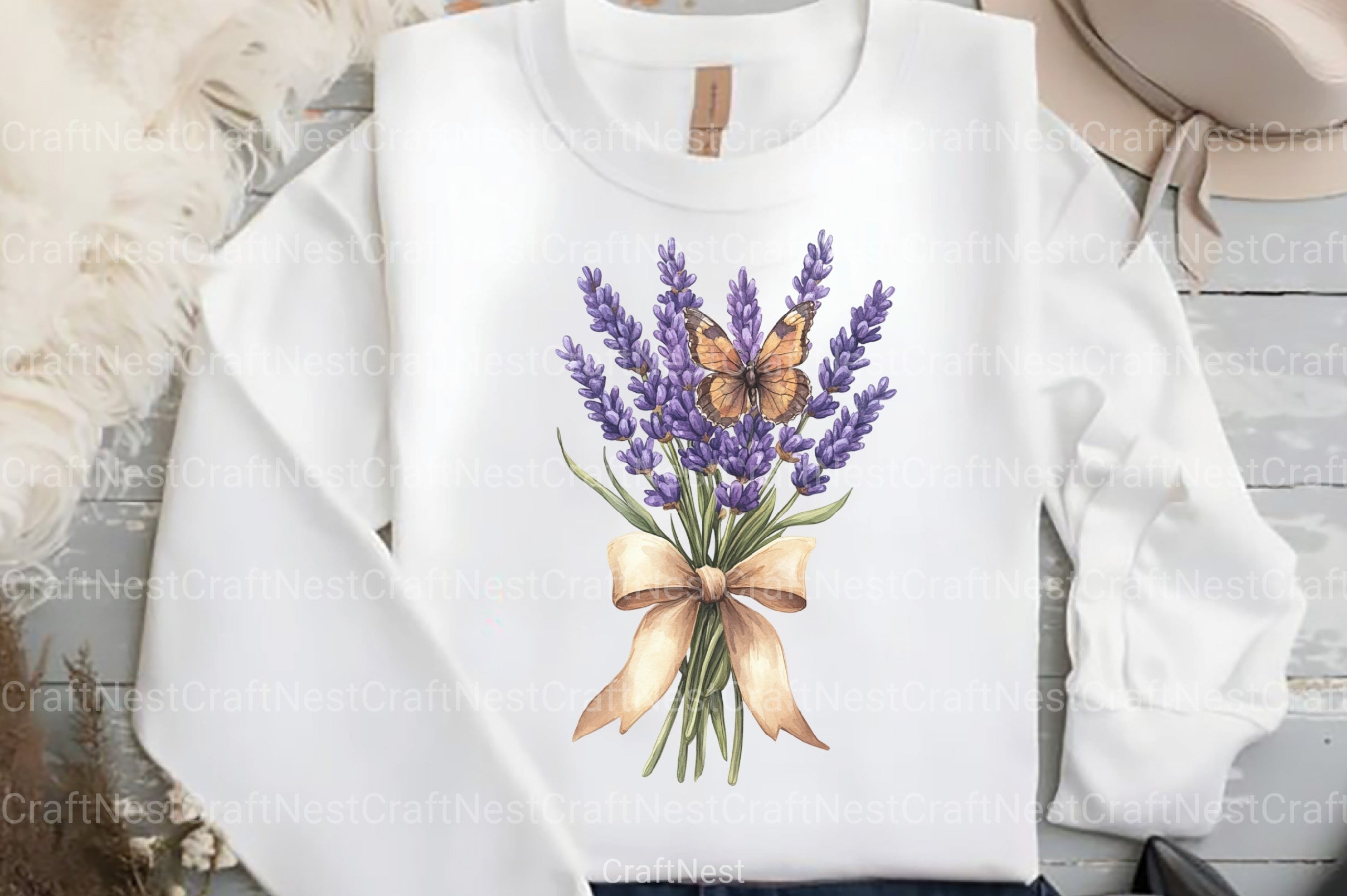 Colorful Flowers and Butterflies Clipart Bundle - CraftNest - Digital Crafting and Art