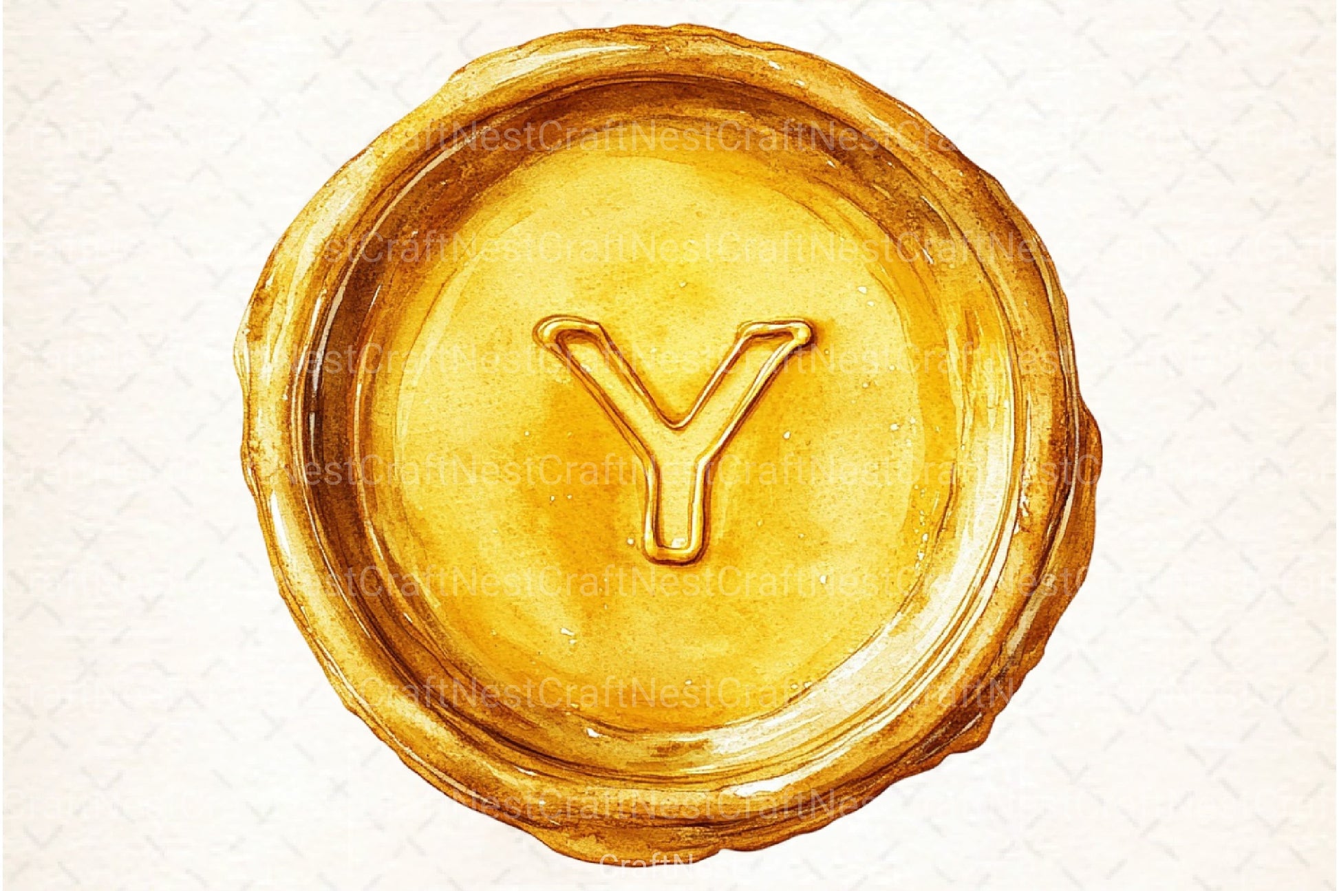 Seal Wax Letter Golden Stamp Clipart Bundle - CraftNest - Digital Crafting and Art
