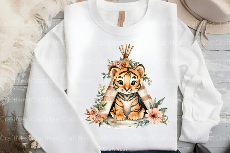 Boho Baby Animals Clipart Bundle - CraftNest - Digital Crafting and Art