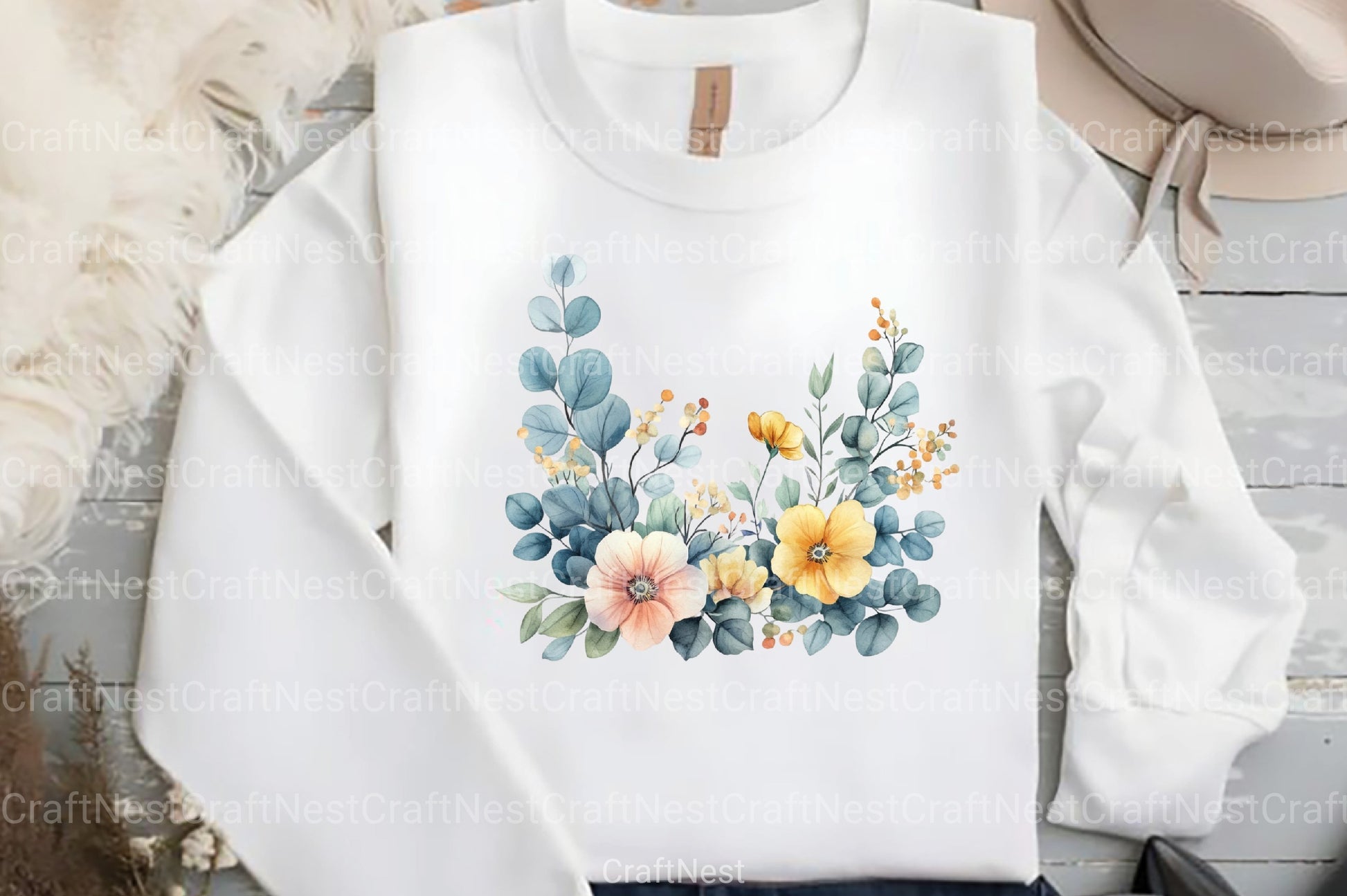 Garden Flowers Border Clipart Bundle - CraftNest - Digital Crafting and Art