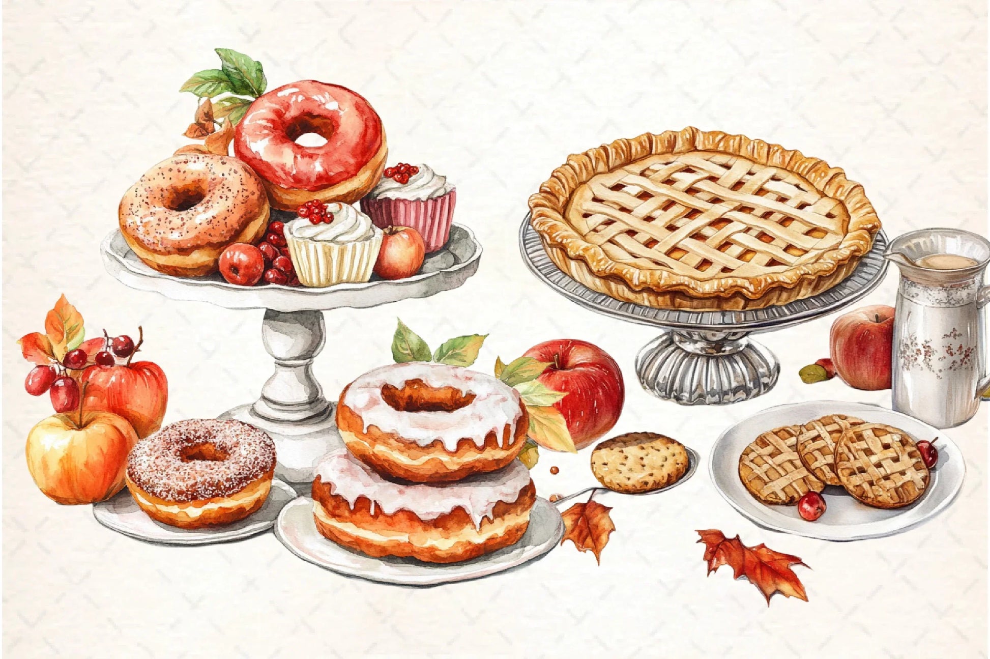 Thanksgiving Dessert Table Clipart Bundle - CraftNest - Digital Crafting and Art
