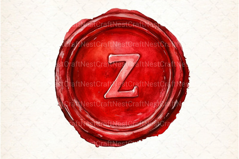 Seal Wax Letter Red Stamp Clipart Bundle - CraftNest - Digital Crafting and Art