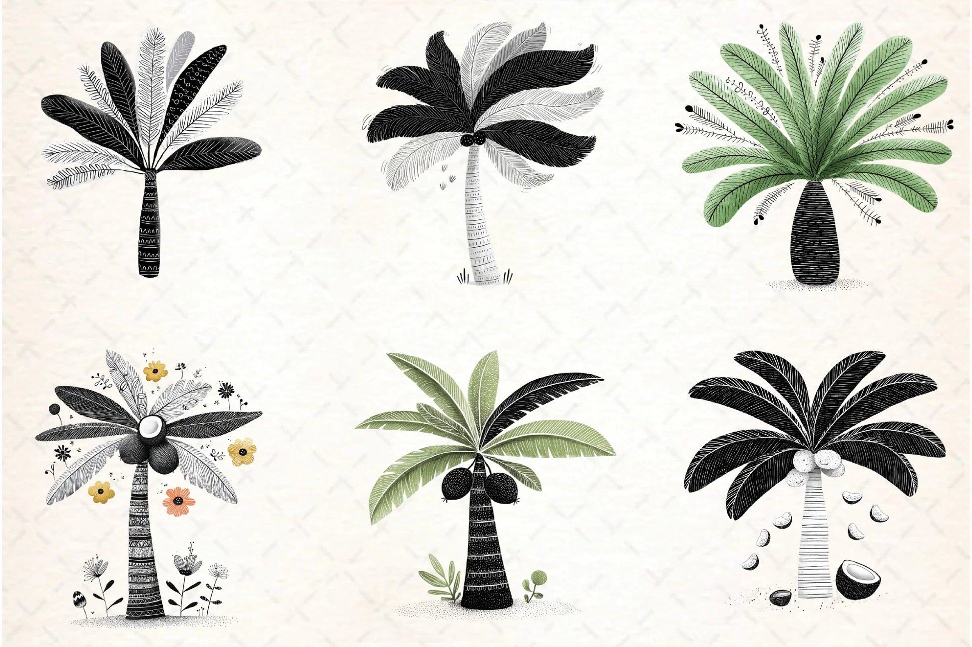 Tropical Palm Trees Clipart Bundle - CraftNest - Digital Crafting and Art