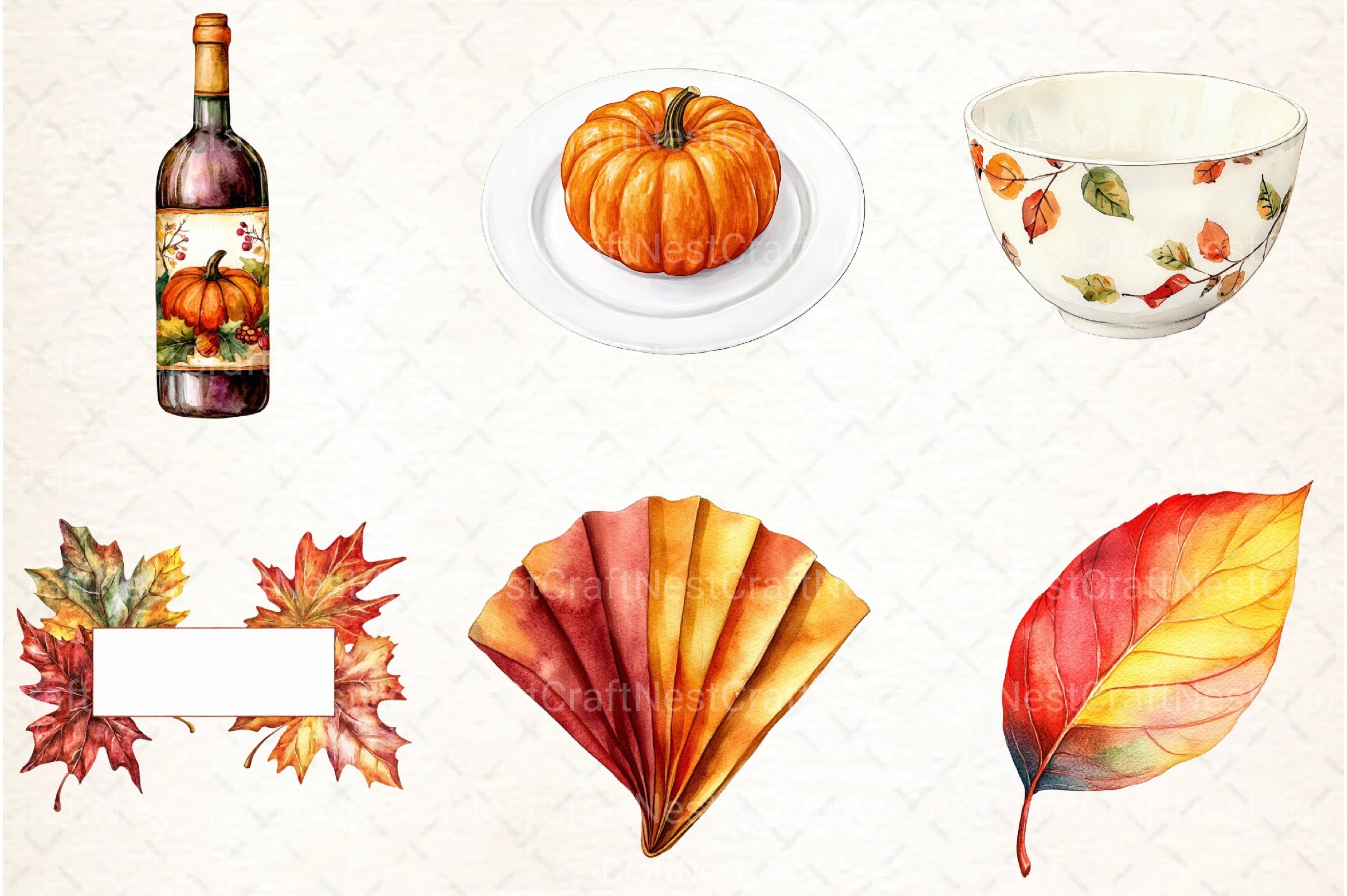 Thanksgiving Table Setting Clipart Bundle - CraftNest - Digital Crafting and Art