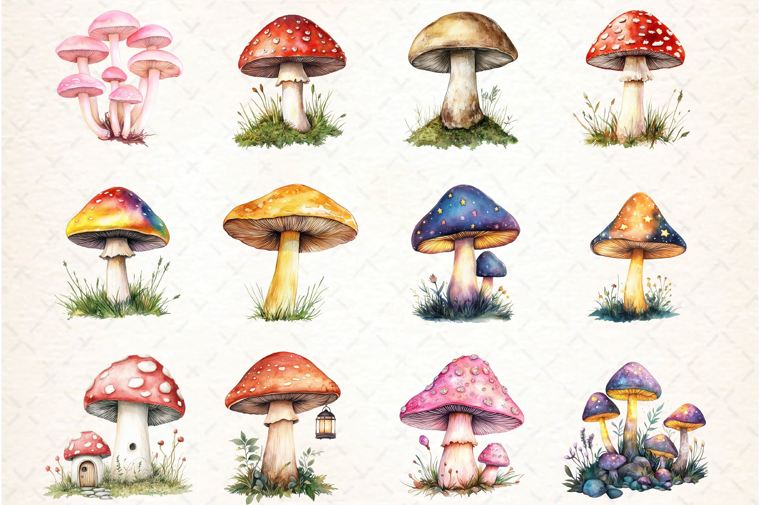 Mushrooms Clipart Bundle