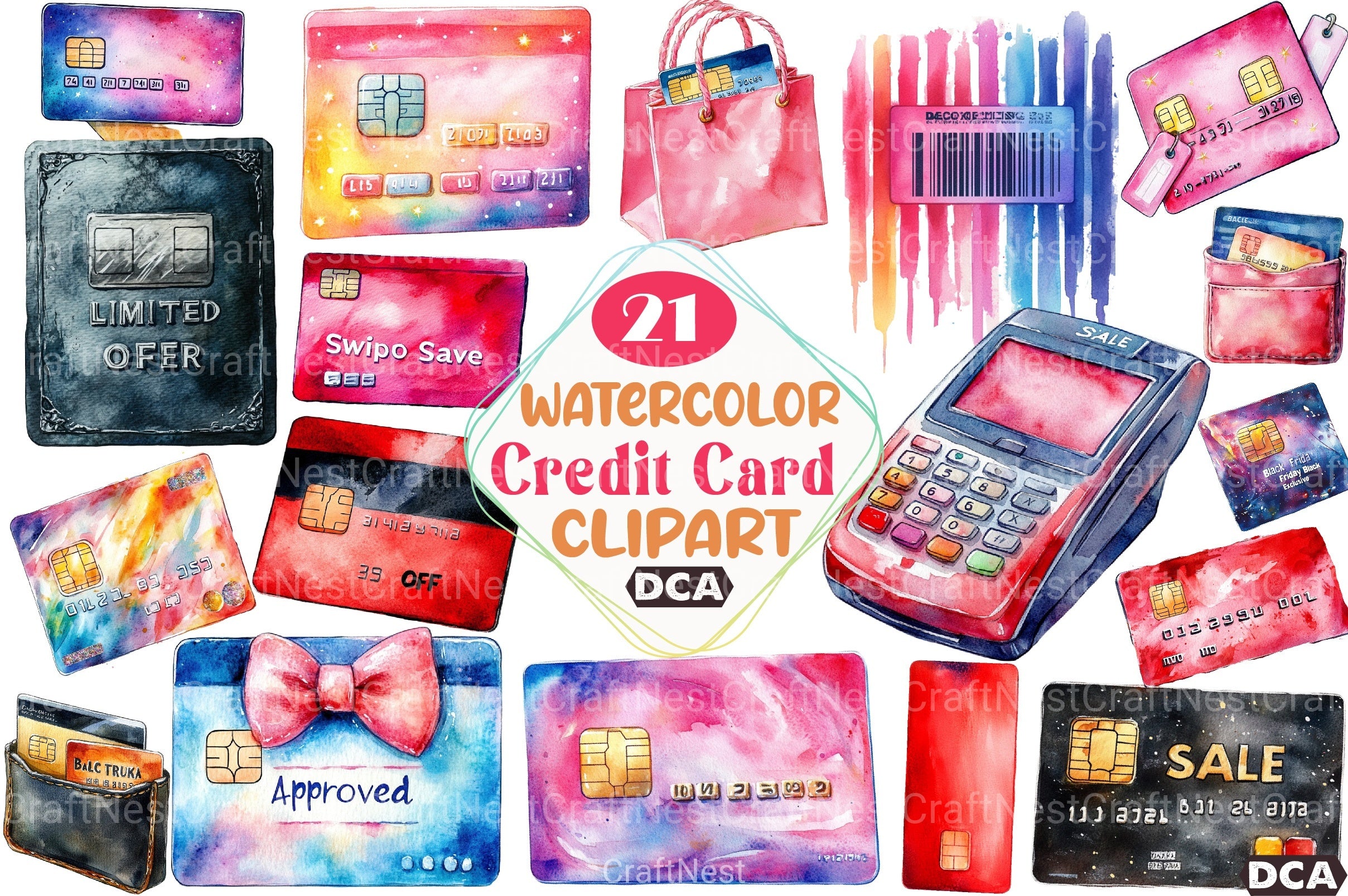 Credit Card Illustration Black Friday Clipart Bundle - CraftNest - Digital Crafting and Art