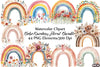 Boho Rainbow Floral Clipart Bundle 55