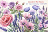 Lavender & Pink Flowers Clipart Bundle 4