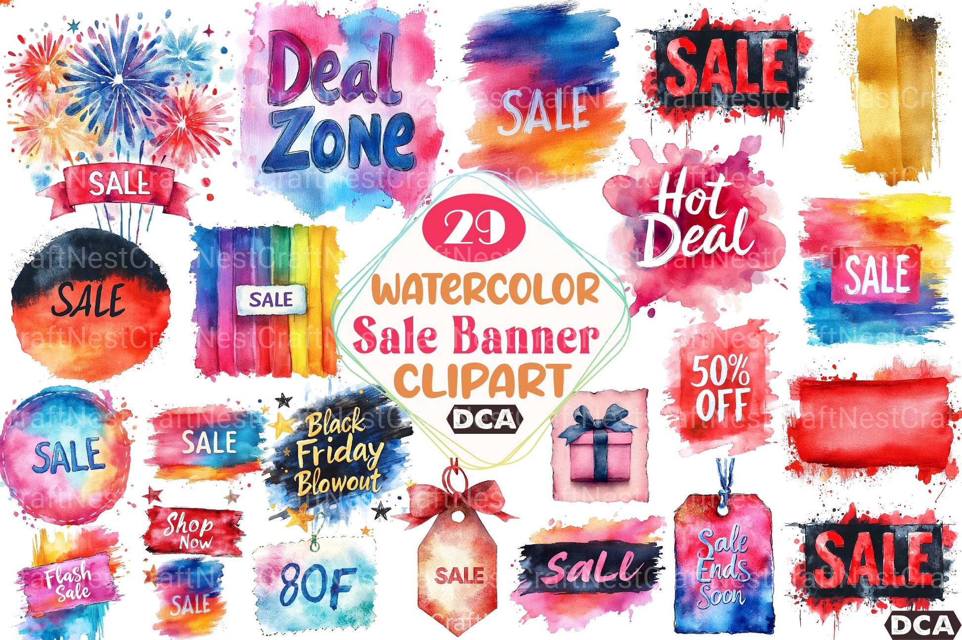 Black Friday Clipart Bundle Sale Banner - CraftNest - Digital Crafting and Art