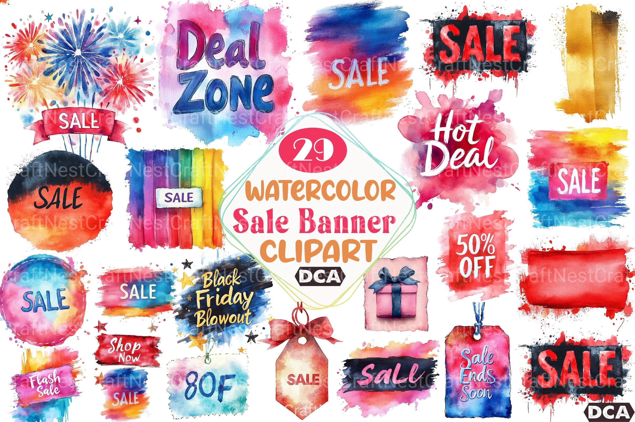 Black Friday Clipart Bundle Sale Banner - CraftNest - Digital Crafting and Art