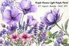 Purple Flowers Clipart Bundle 99