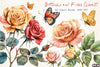 Butterfly and Roses Clipart Bundle