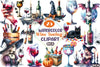 Halloween Wine Tasting Clipart Bundle 2