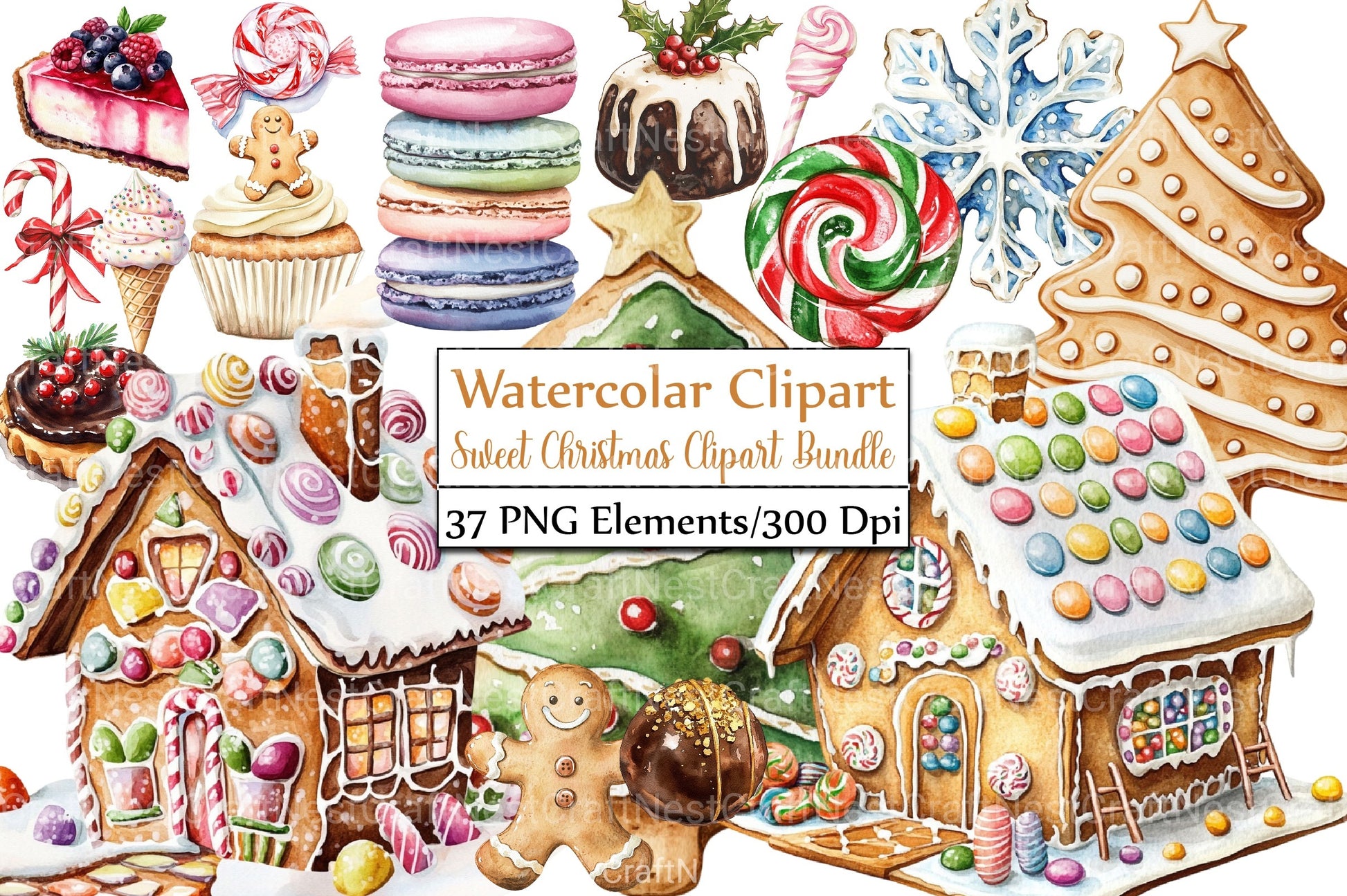 Sweet Christmas Clipart Bundle - CraftNest - Digital Crafting and Art