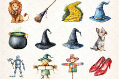 Vintage Wizard of Oz Clipart Bundle - CraftNest - Digital Crafting and Art