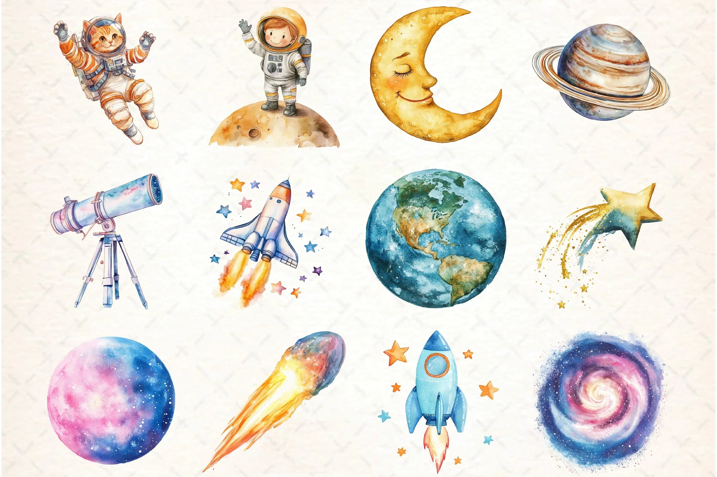 Space Clipart Bundle - CraftNest - Digital Crafting and Art