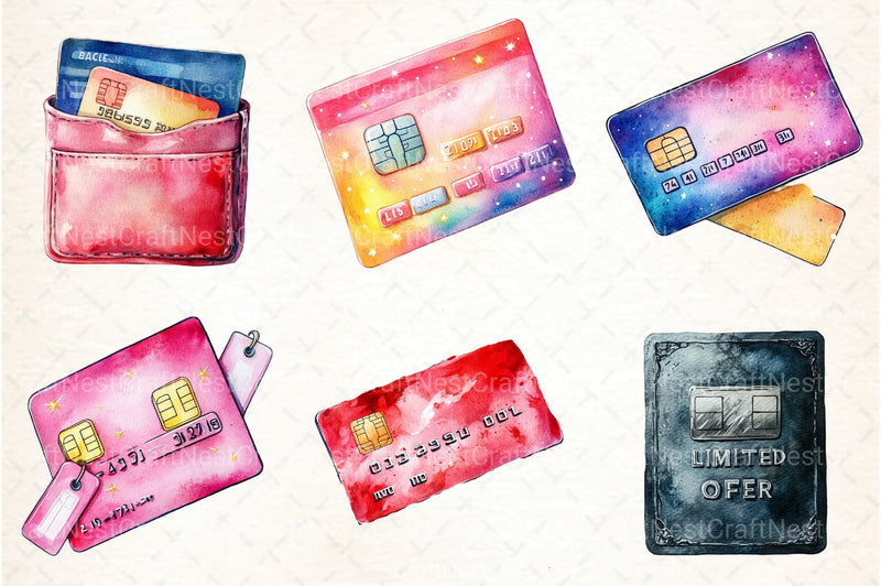 Credit Card Illustration Black Friday Clipart Bundle - CraftNest - Digital Crafting and Art