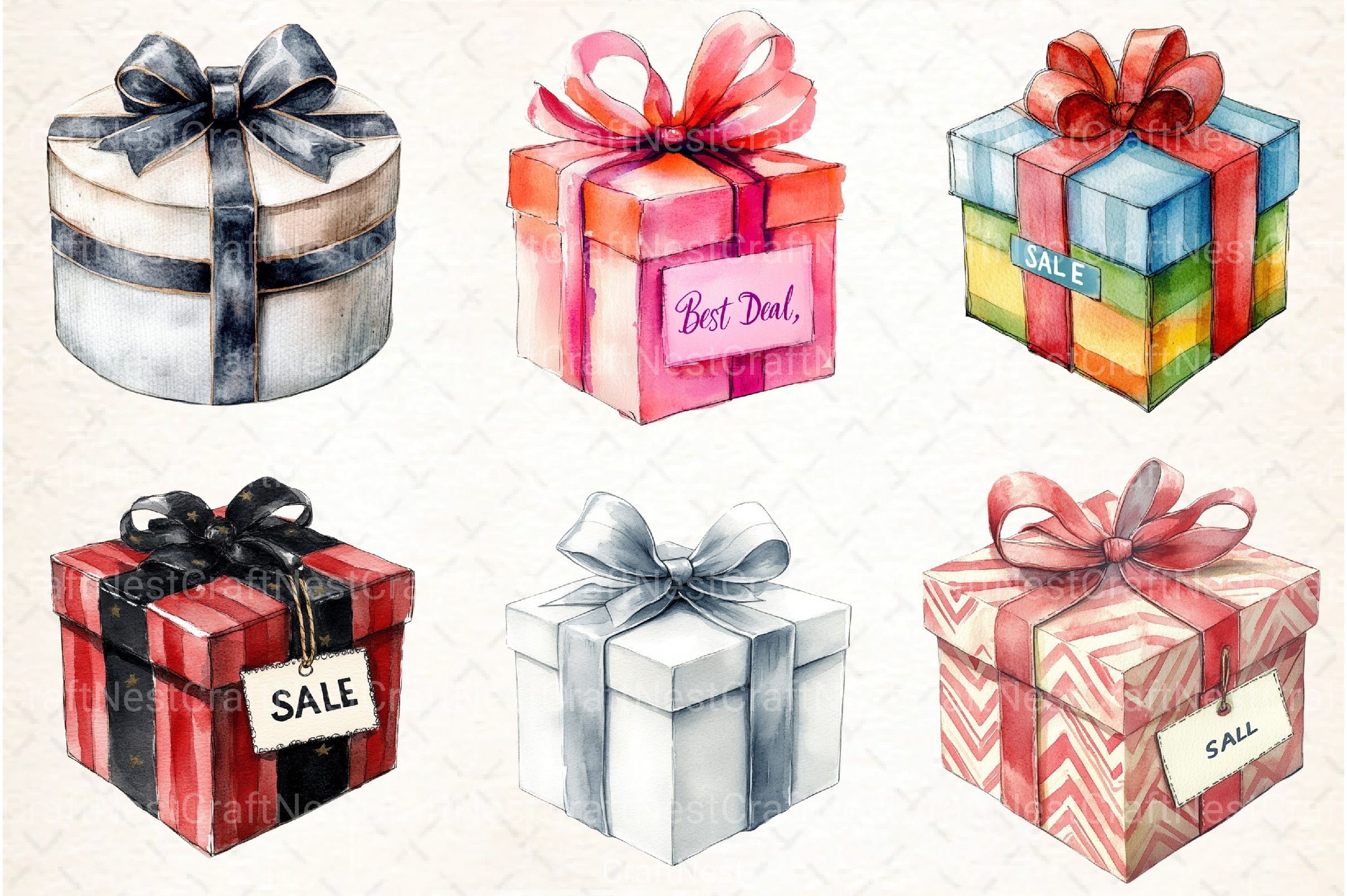 Gift Box Graphic Black Friday Clipart Bundle - CraftNest - Digital Crafting and Art