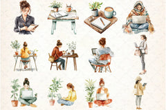 Modern Workplace Clipart Bundle - CraftNest - Digital Crafting and Art
